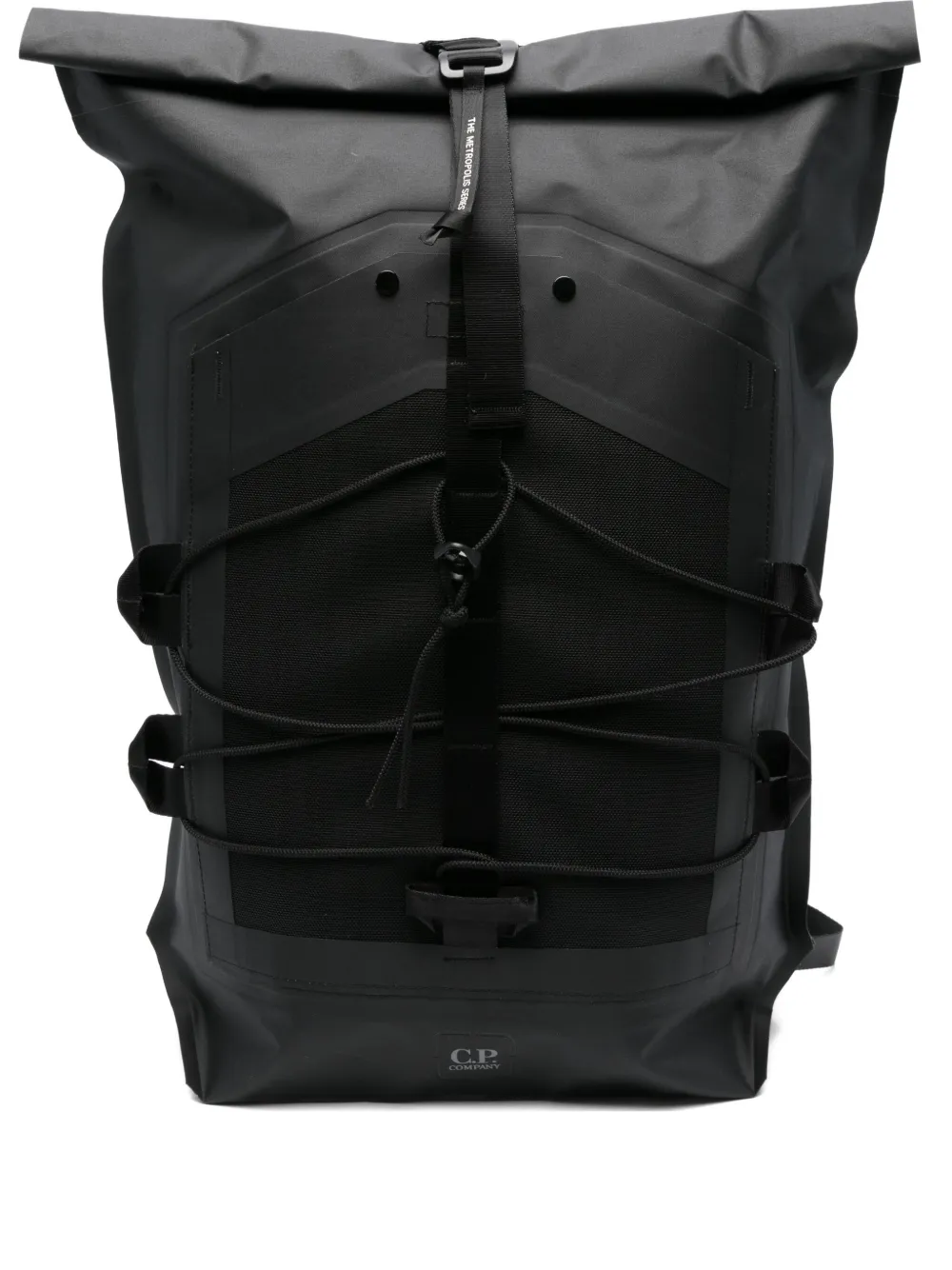 C.P. Company Rugzak met roll-top band Zwart