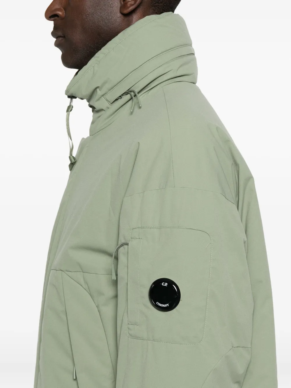 C.P. Company Jack met vlakken en hoge hals Groen