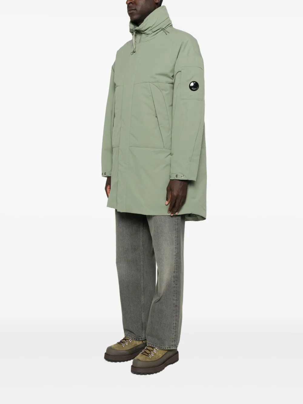 C.P. Company Jack met vlakken en hoge hals Groen