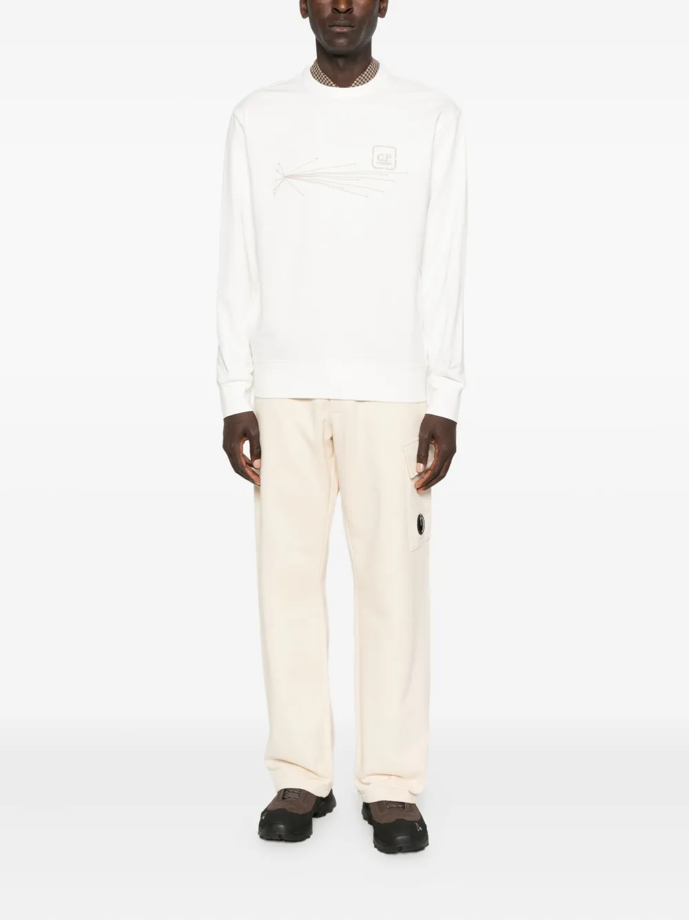 C.P. Company Sweater met print - Beige