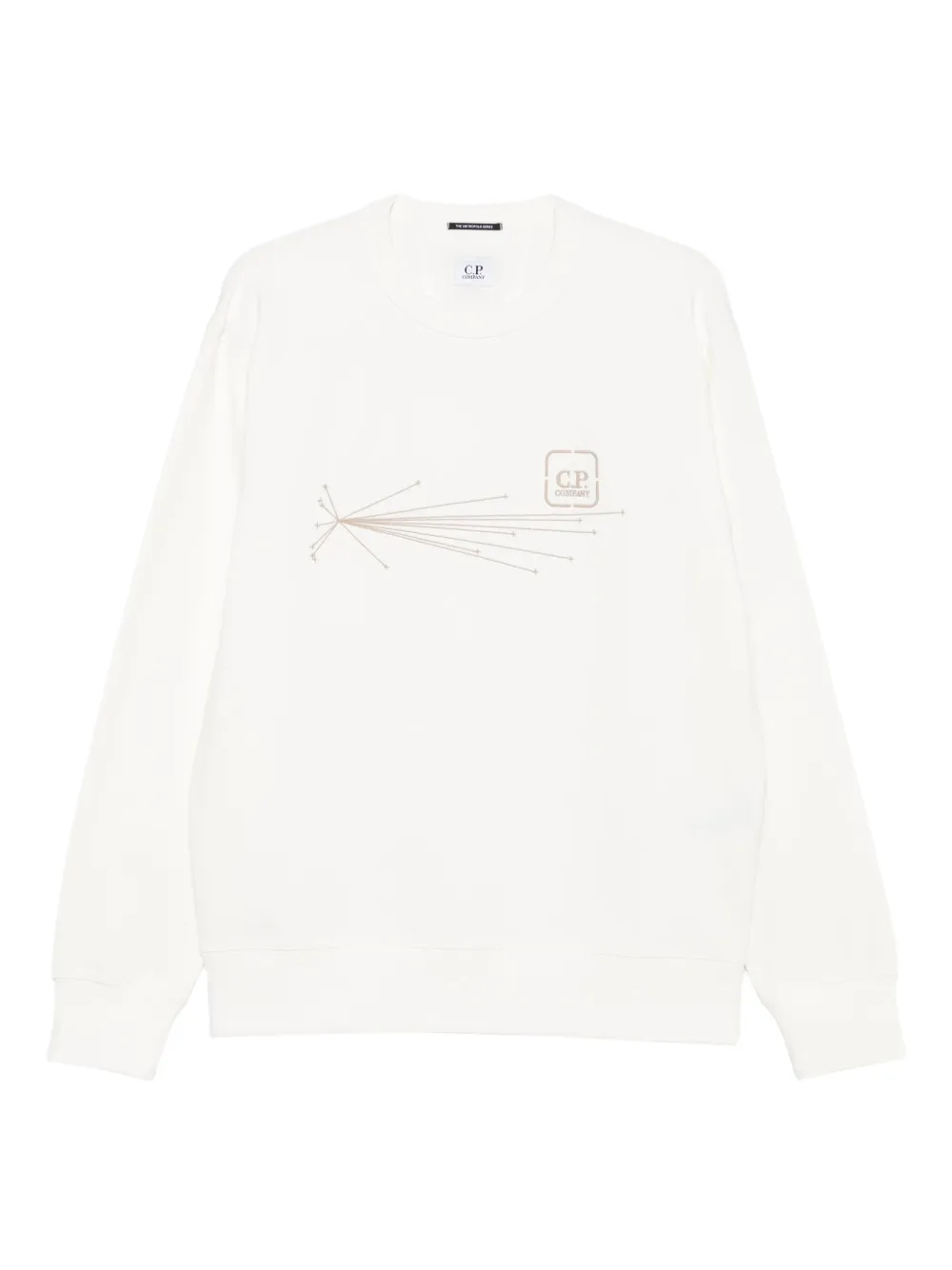 C.p. Company Graphic-print Cotton-blend Sweatshirt In White
