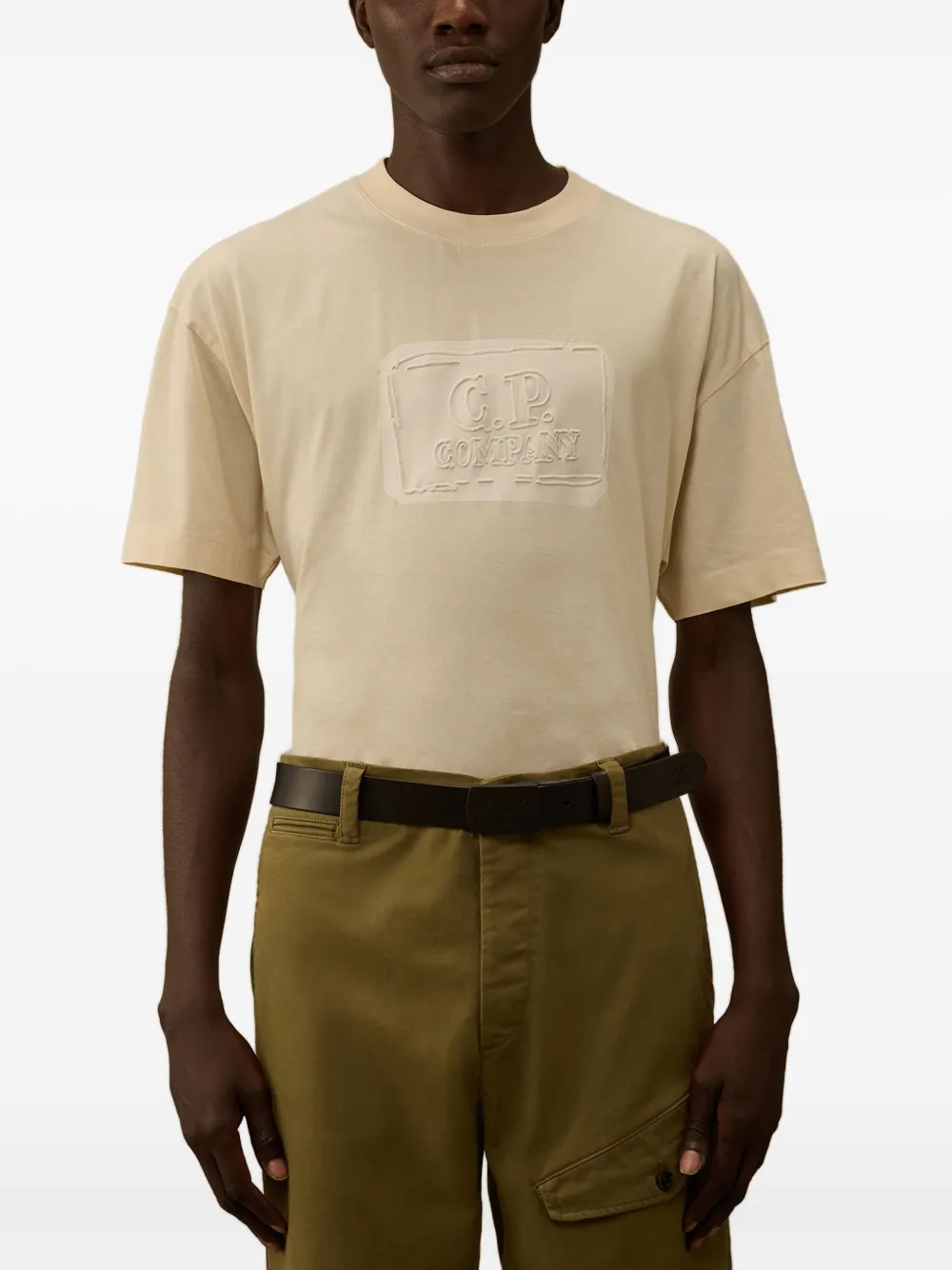 C.P. Company Riem met logo-reliëf Zwart