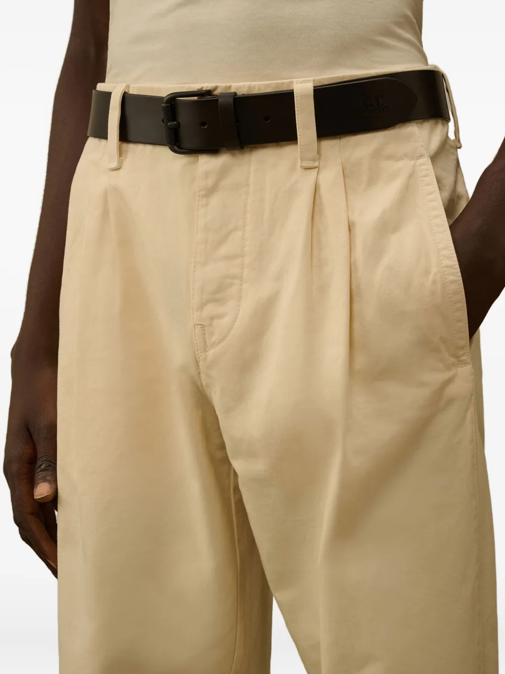 C.P. Company Riem met logo-reliëf Zwart