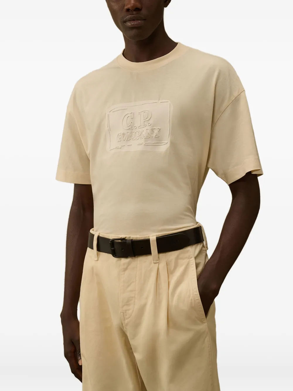 C.P. Company Riem met logo-reliëf Zwart