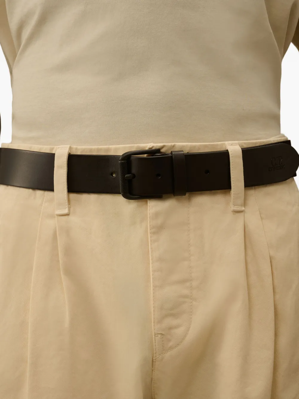 C.P. Company Riem met logo-reliëf Zwart