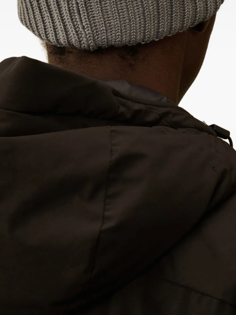 C.p. Company Ribbed-wool Lens-detail Beanie Hat In Gray