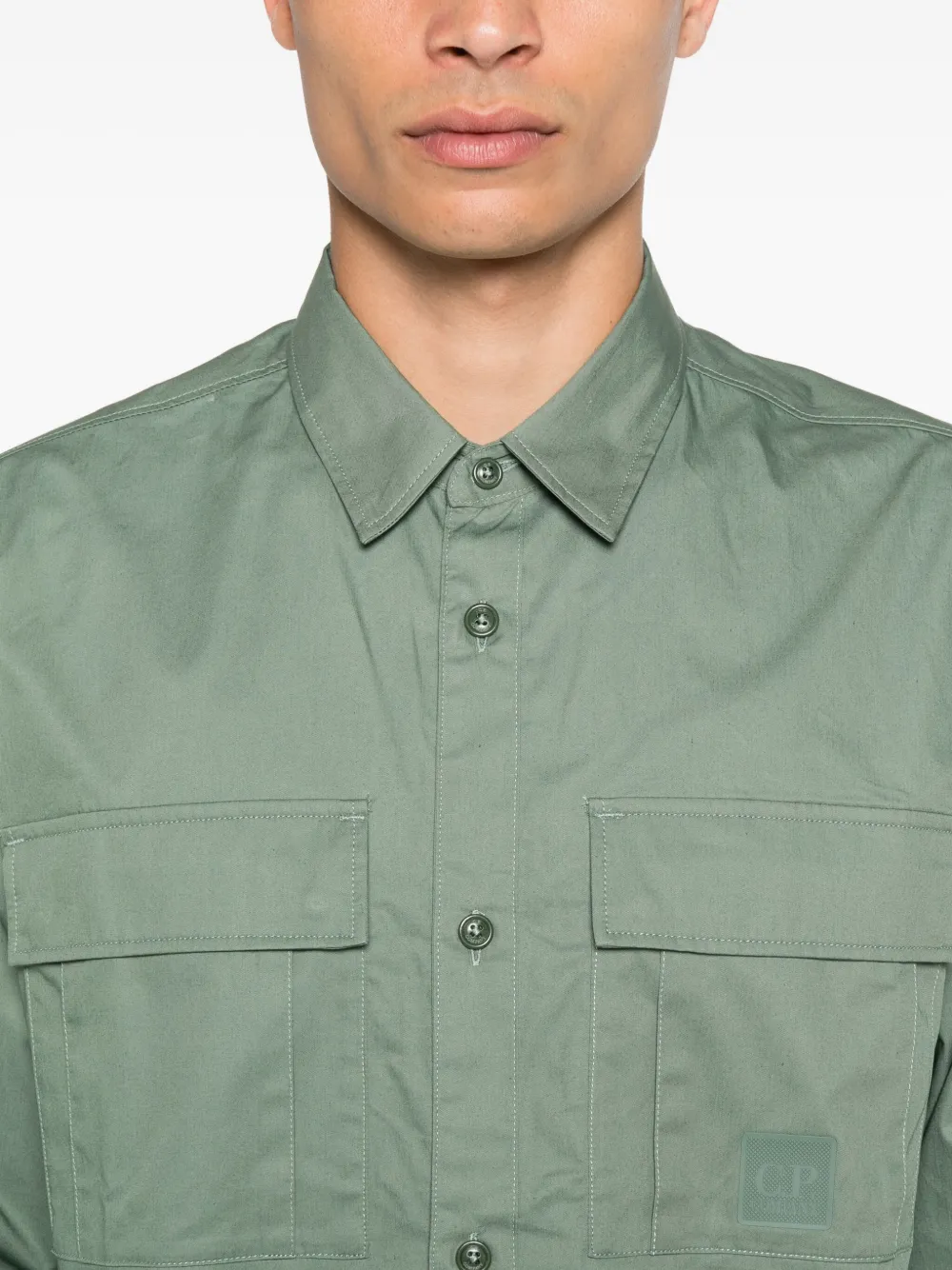 C.P. Company T-shirt met dubbele zak Groen