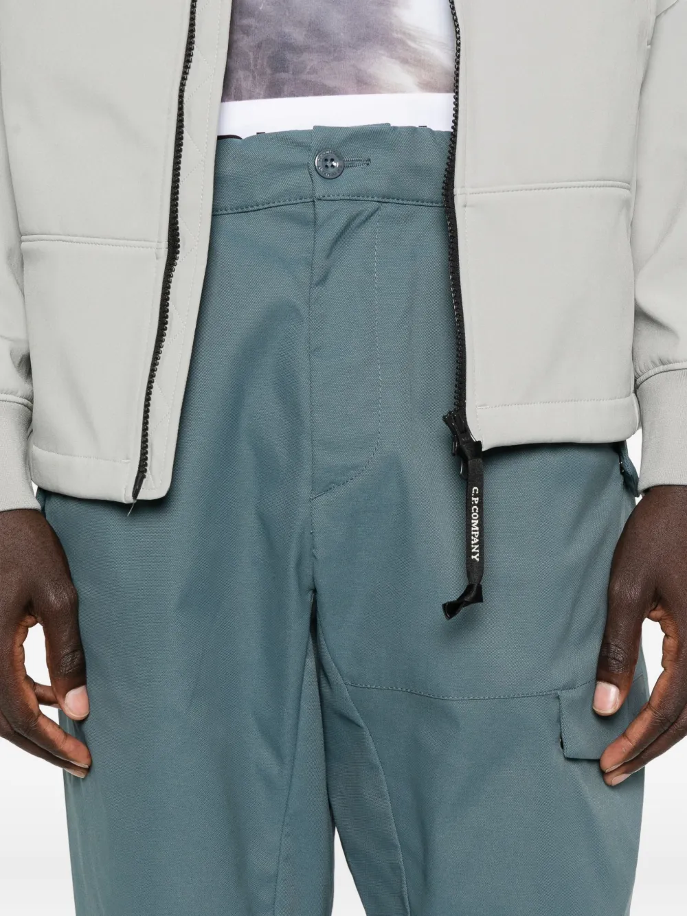 C.P. Company Cargo broek met elastische tailleband Blauw