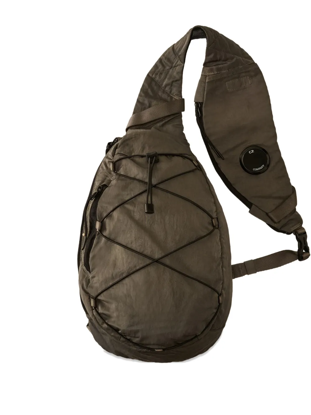 C.P. Company drawstring single-strap backpack | Green | Image 1