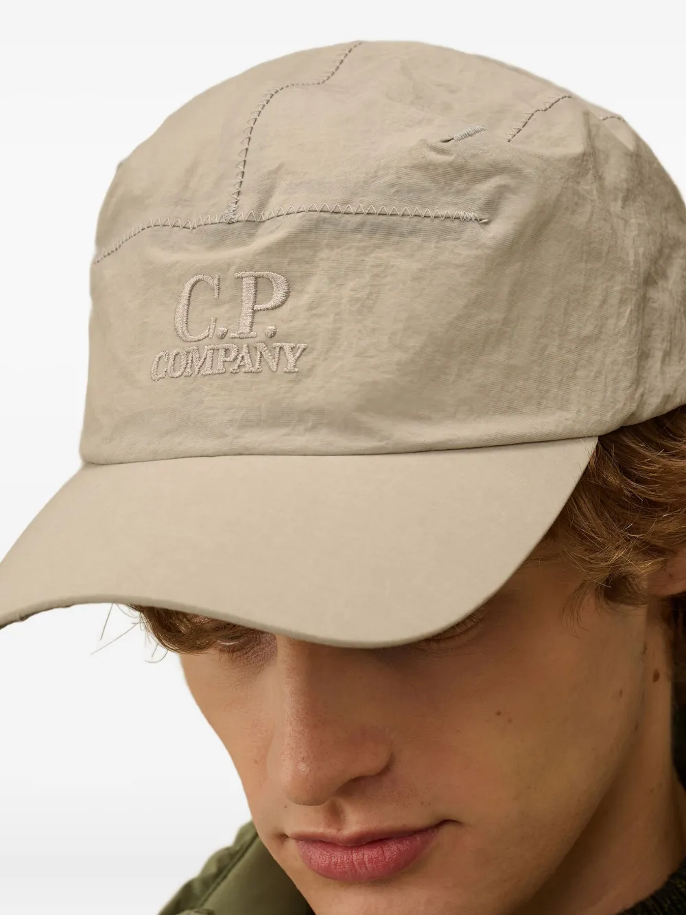 C.p. Company Logo-embroidered Baseball Cap In Neutral