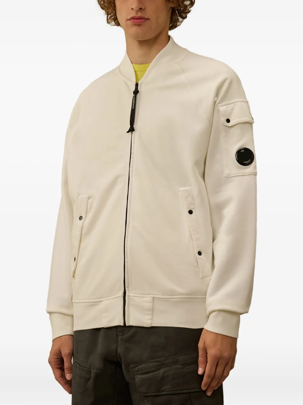 C.P. Company pocket-detail zip-up sweatshirt Beige