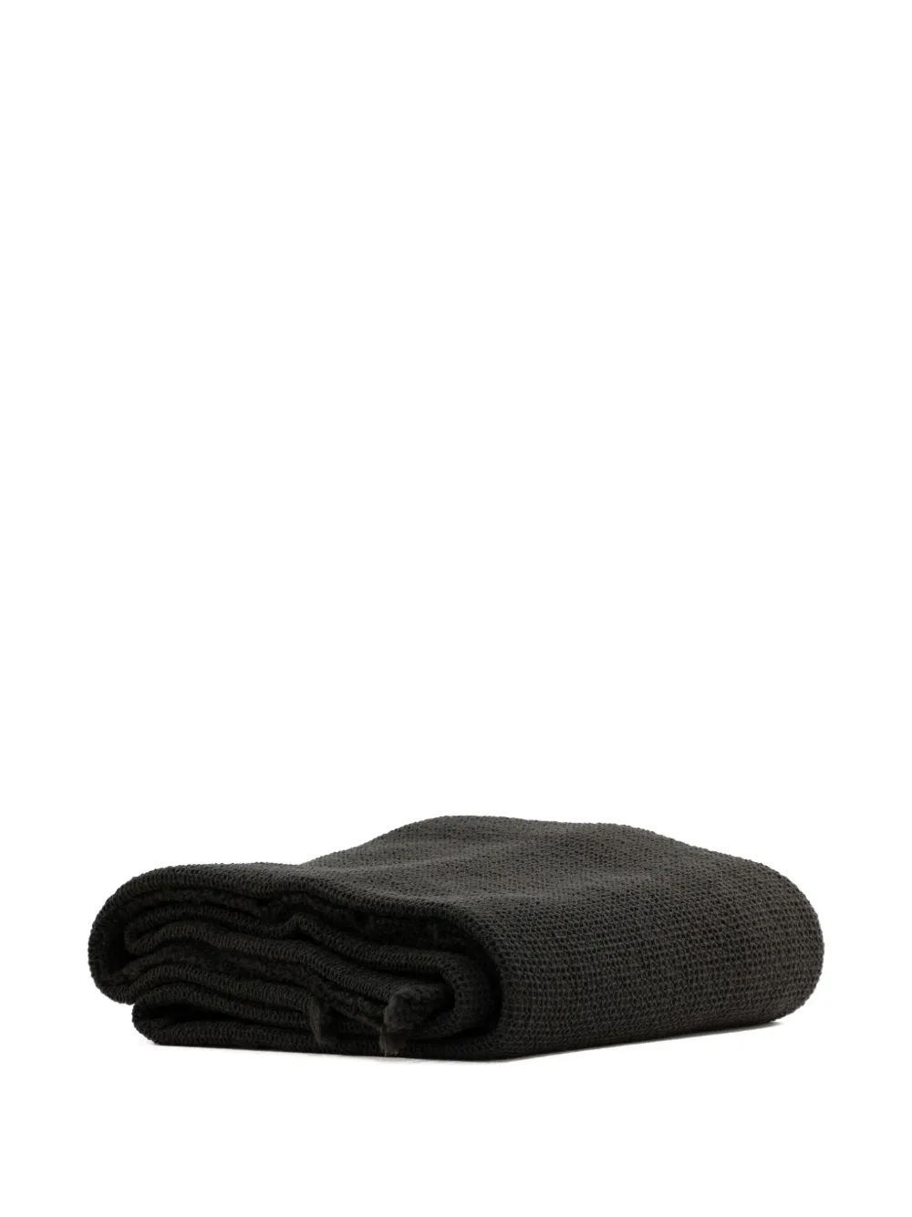 Society Limonta waffle-knit fringed blanket (240cm x 220cm) - Grau