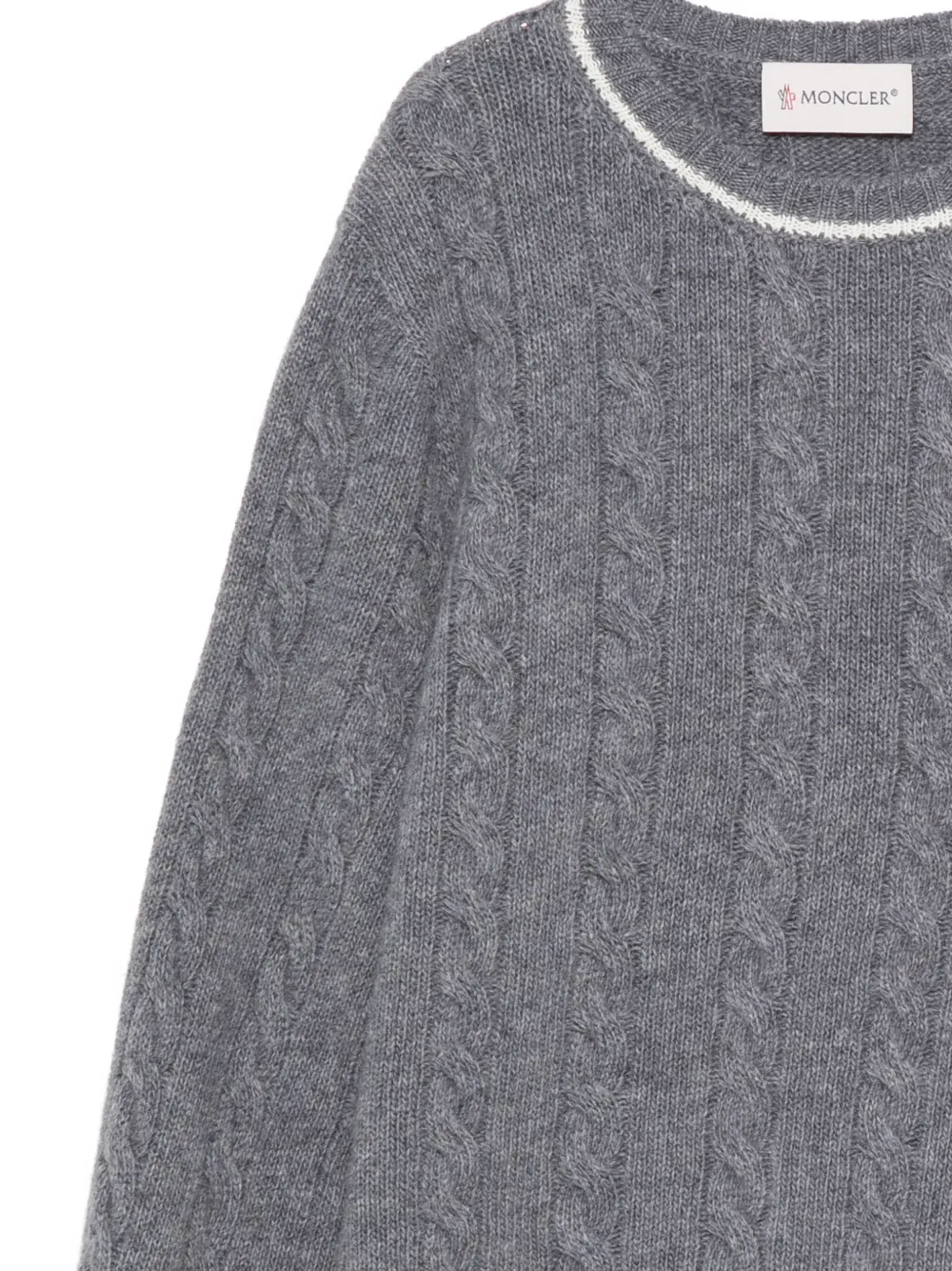 Moncler Enfant Kabelgebreide trui Grijs