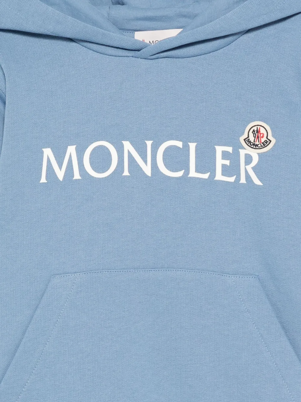 Moncler Enfant Hoodie met logoprint Blauw
