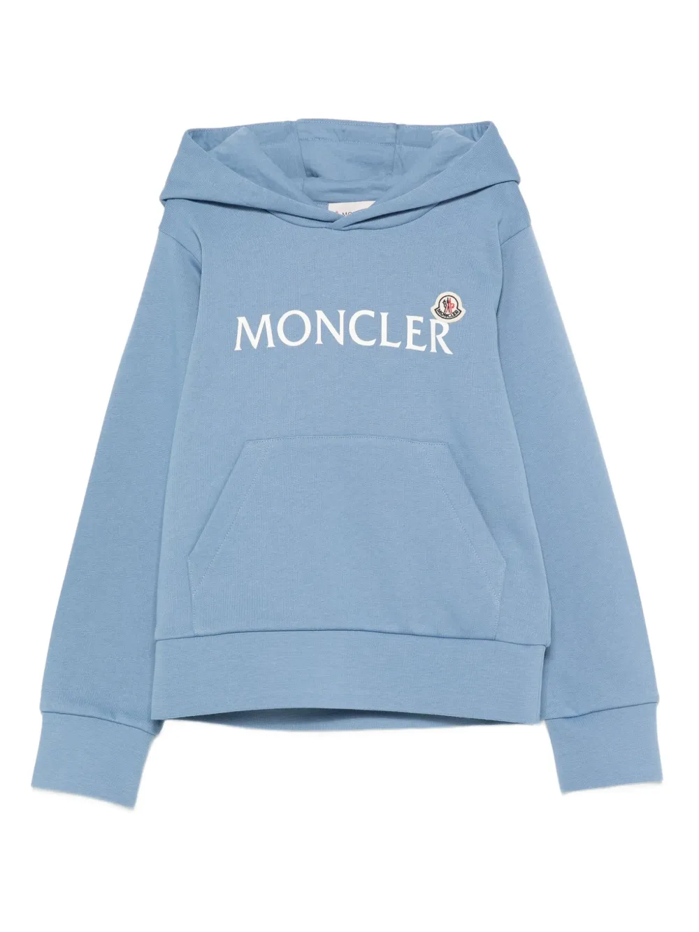Moncler Enfant Hoodie met logoprint Blauw