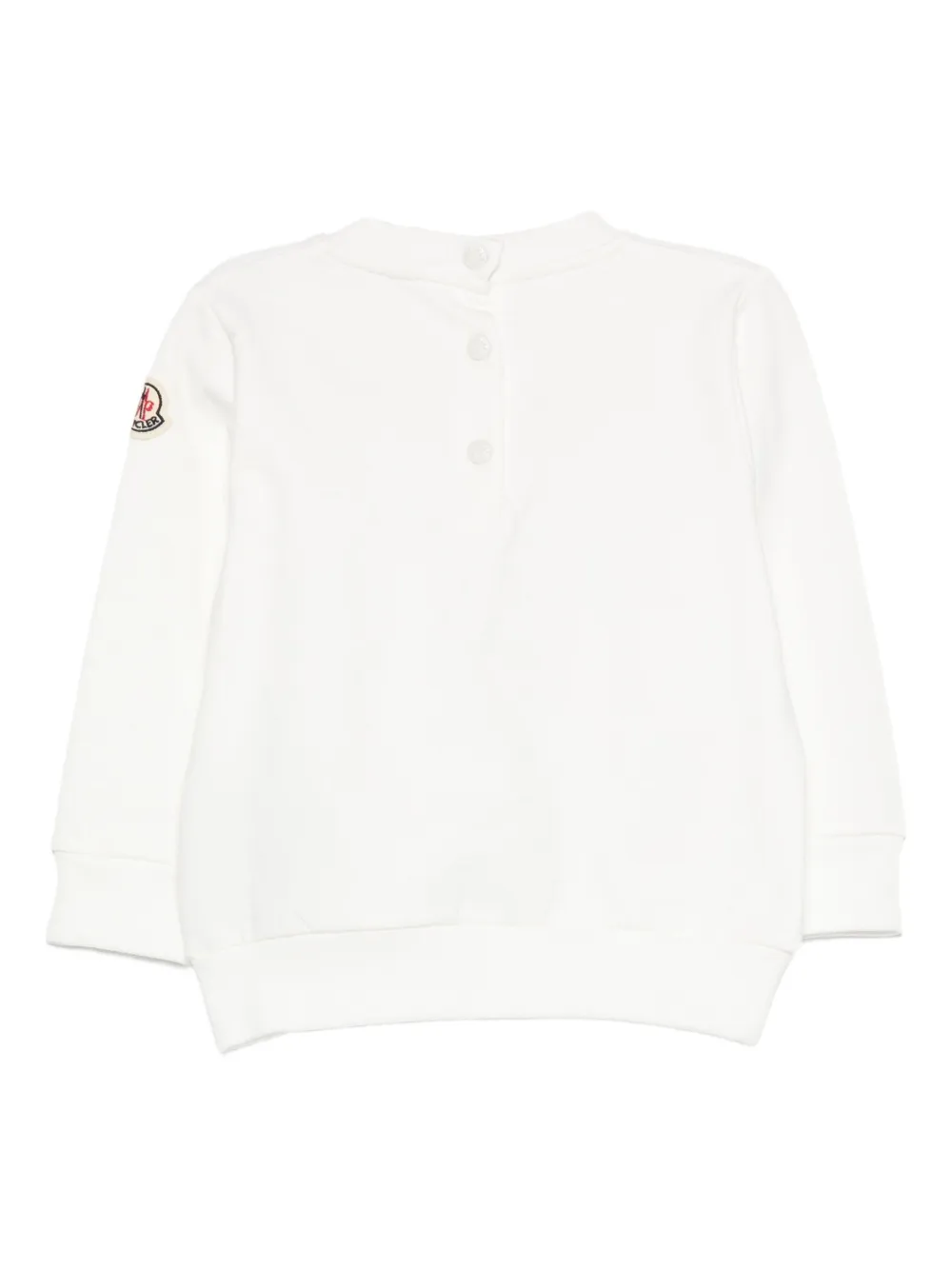 Moncler Enfant Sweater met geborduurd logo Wit