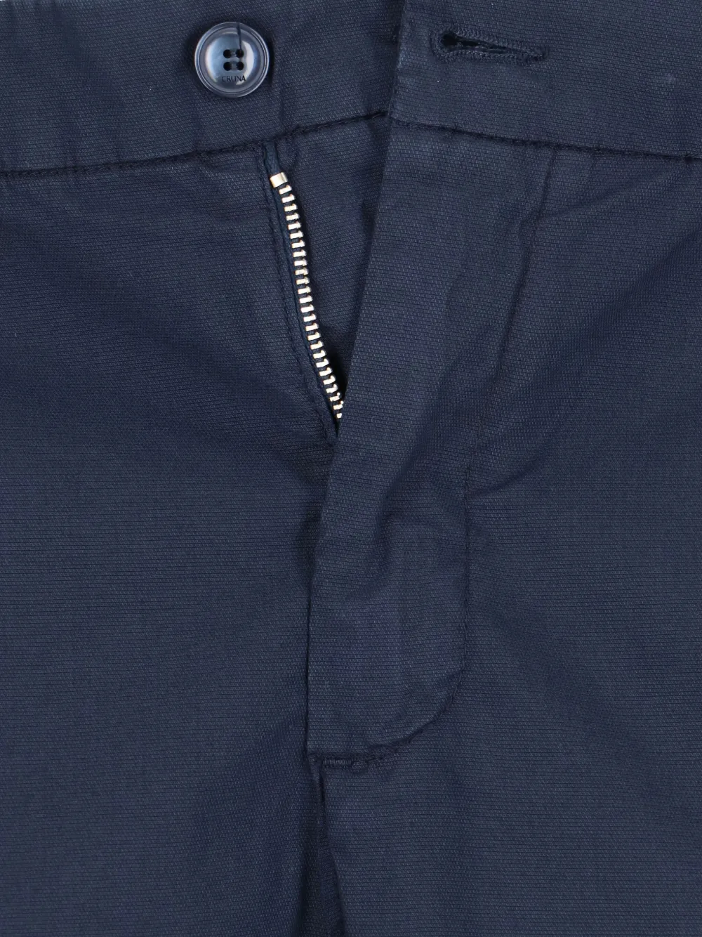 Cruna Chino met geplooid detail en rits Blauw