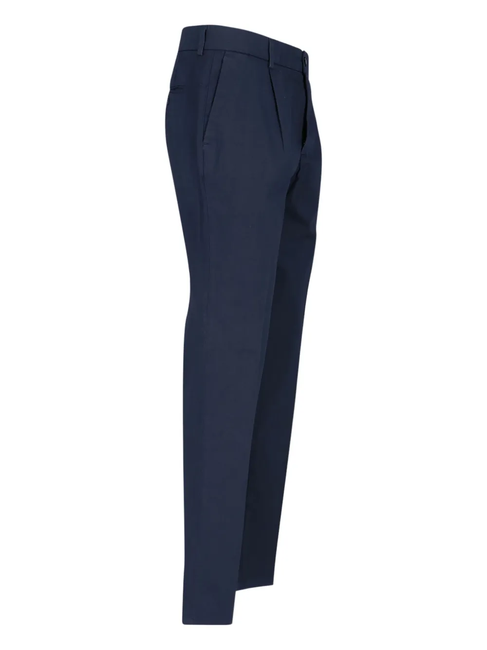 Cruna Chino met geplooid detail en rits Blauw