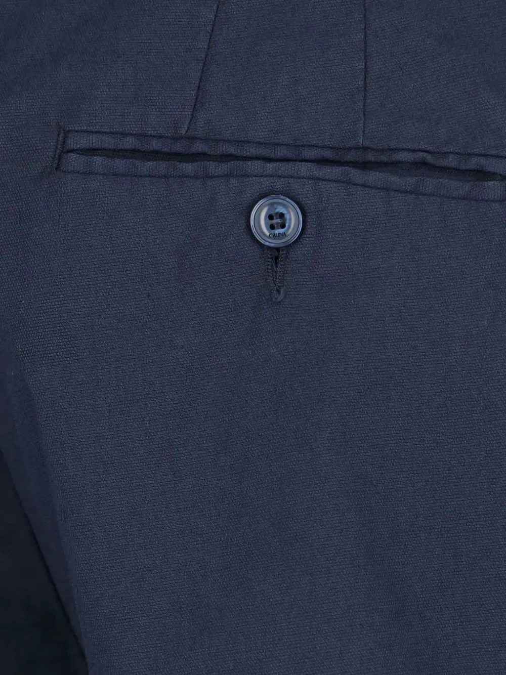 Cruna Chino met geplooid detail en rits Blauw
