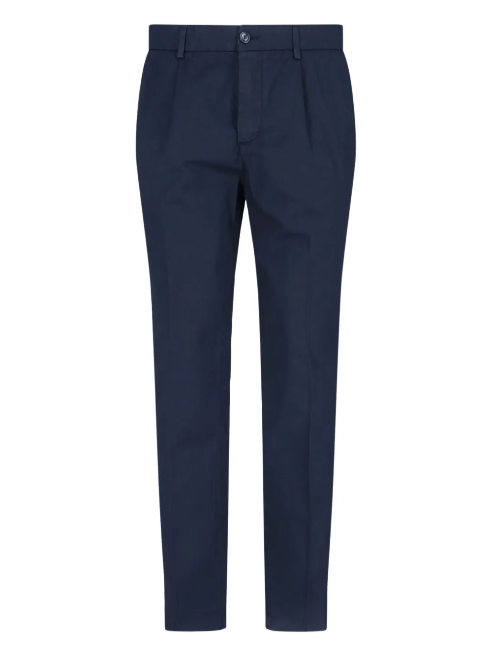 Cruna Chino met geplooid detail en rits Blauw