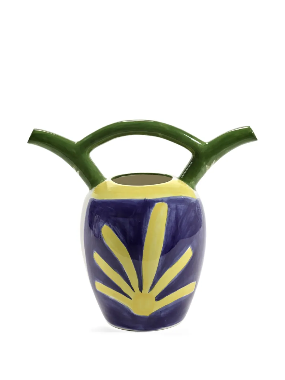 Serax Vaas met dubbele tuit en print - Wit