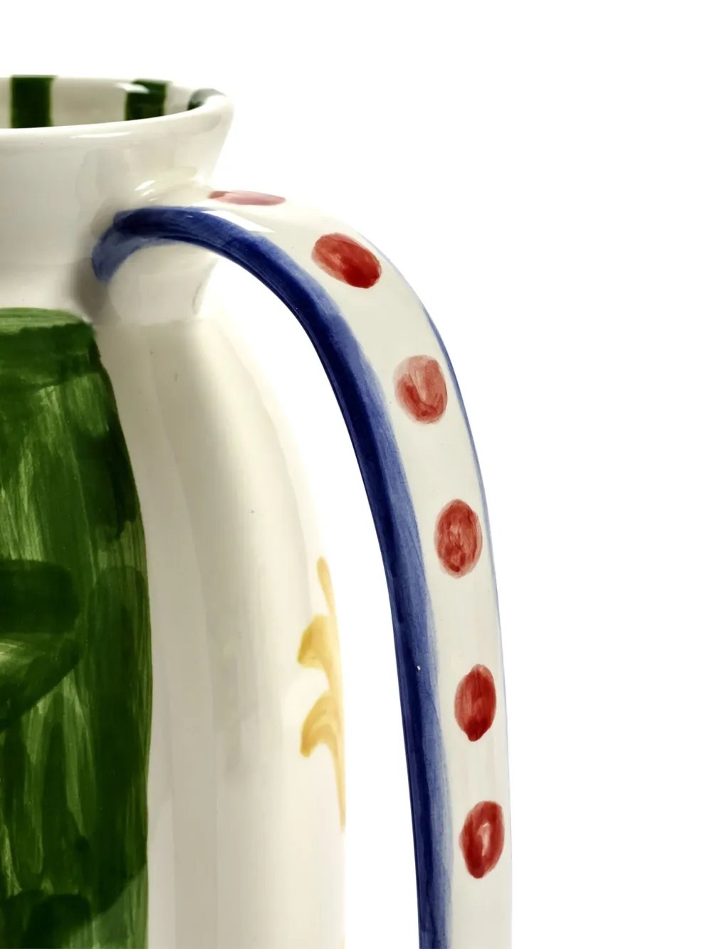 Serax Snake-painted Vase In Green