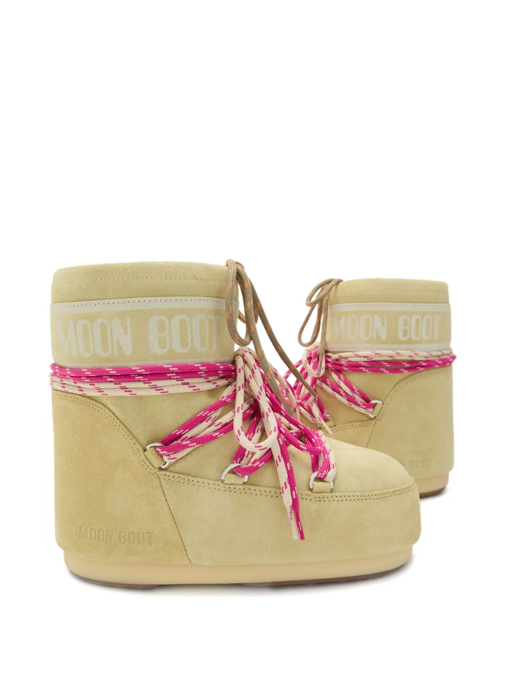 Moon Boot Icon suede lace-up boots Neutrals