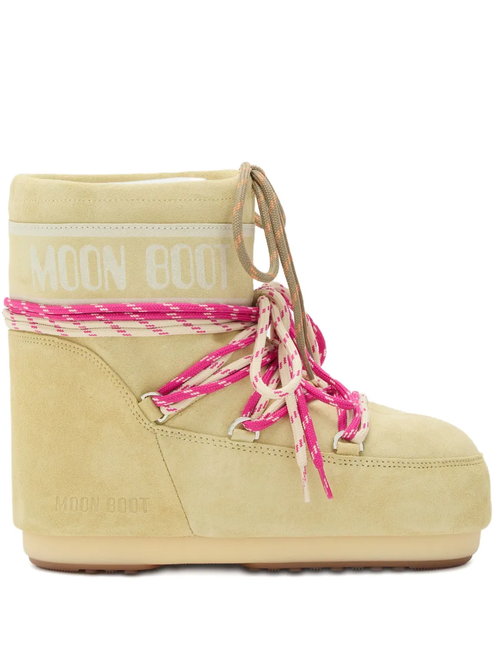 Moon Boot Icon Suede Lace-up Boots In Neutral