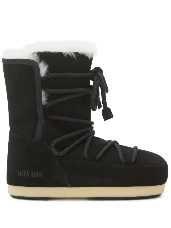 Shearling Lace-up Boots