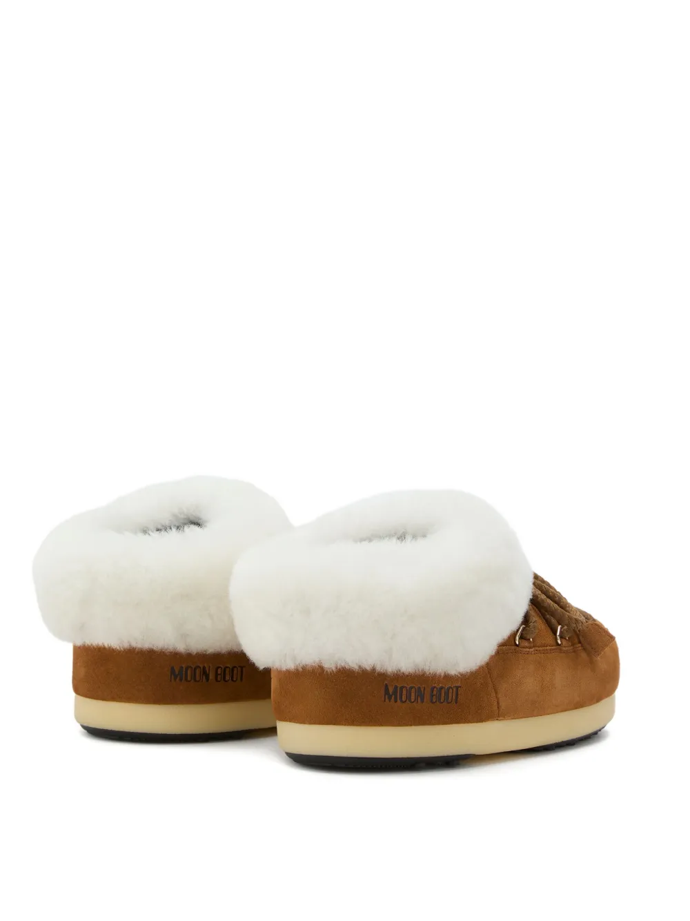 Moon Boot EVX lace-up shearling mules Brown