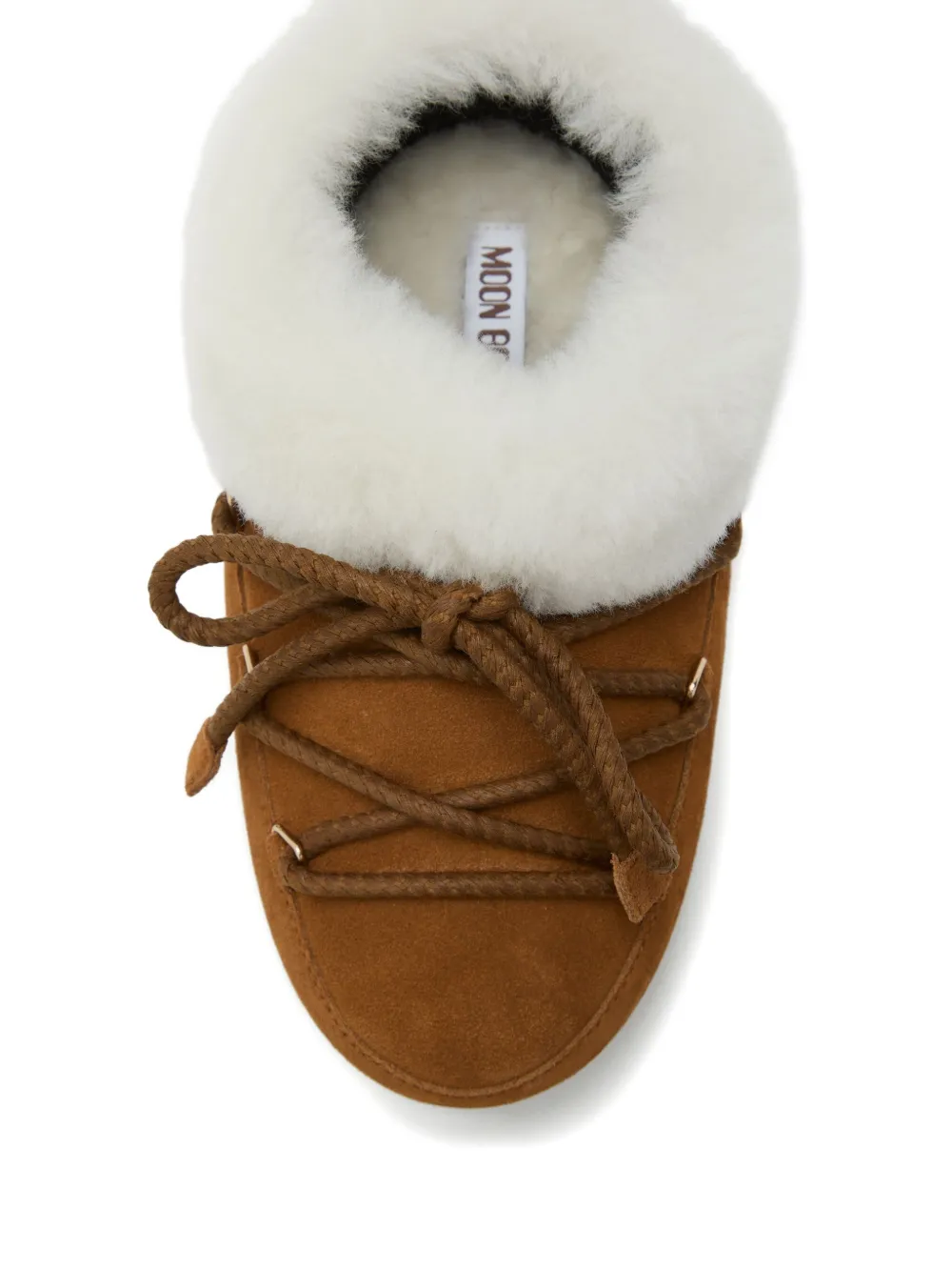 Moon Boot EVX lace-up shearling mules Brown