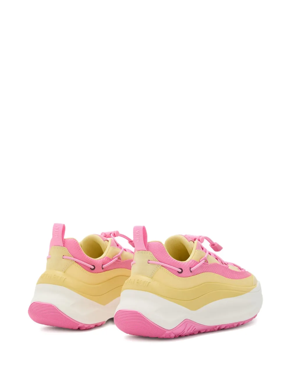 Moon Boot Lace-up Chunky Sneakers In Yellow