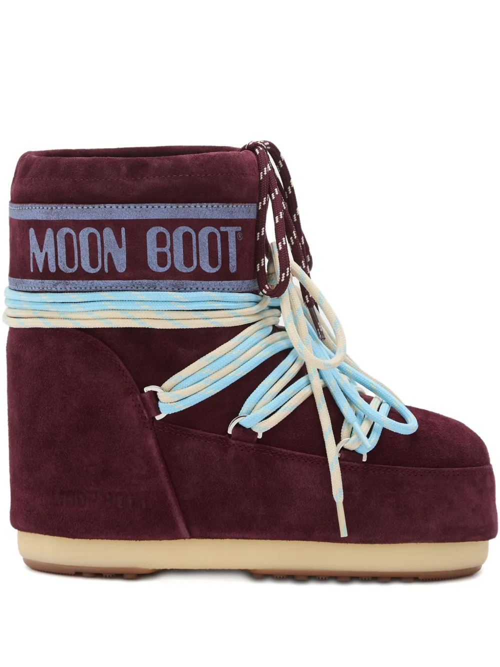 Moon Boot suede boots Red