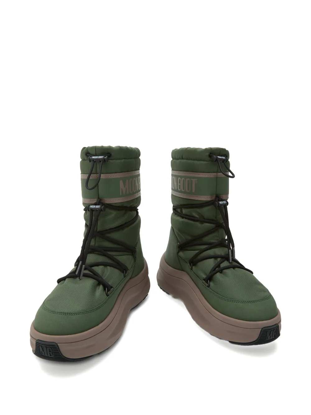 Moon Boot drawstring-fastening rain boots Green