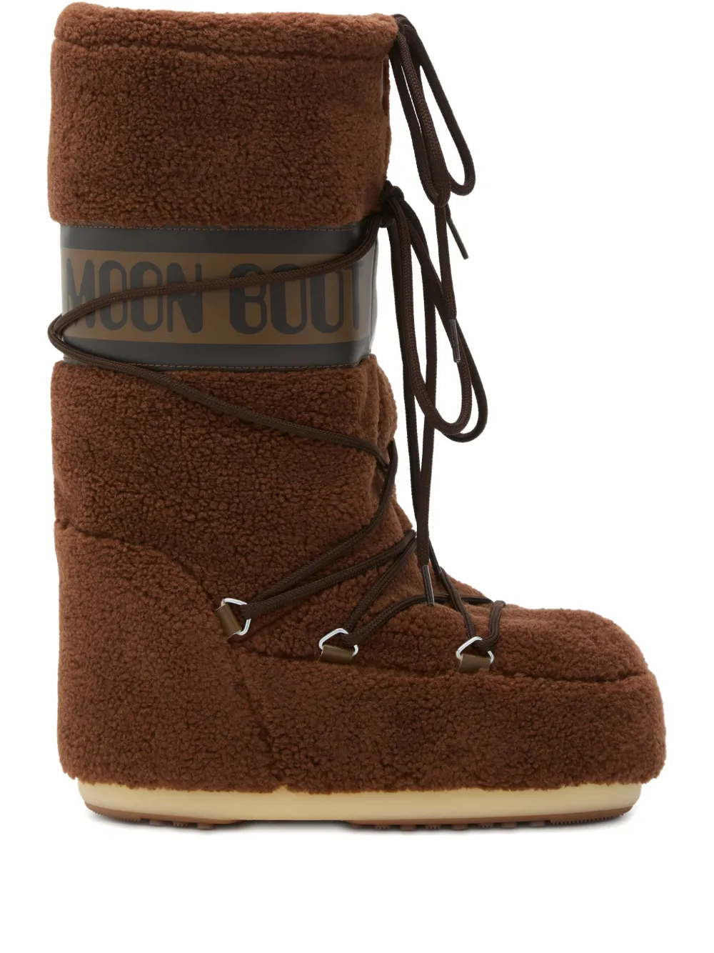Moon Boot shearling boots Brown