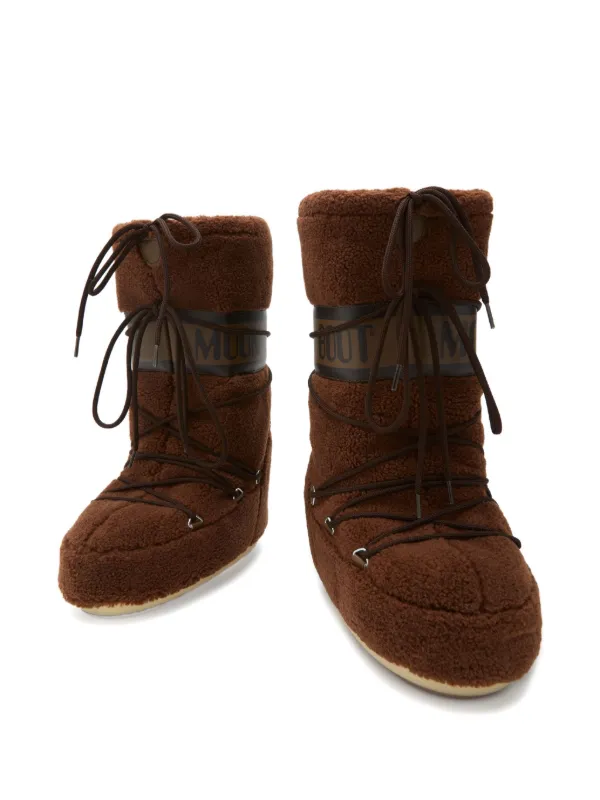 Moon Boot Bota Com Pelos | Marrom | FARFETCH BR