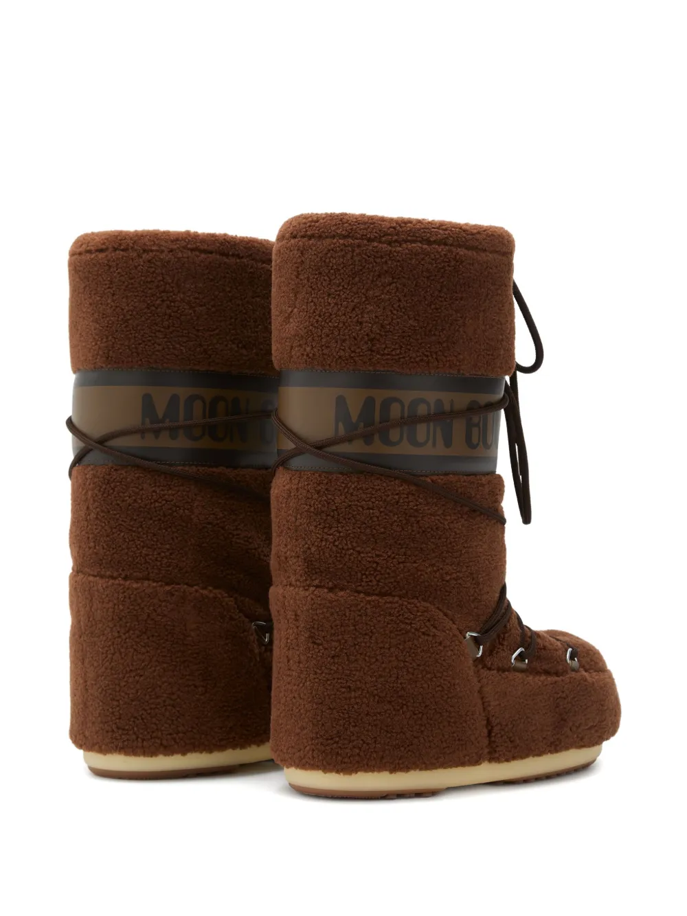 Moon Boot shearling boots Brown