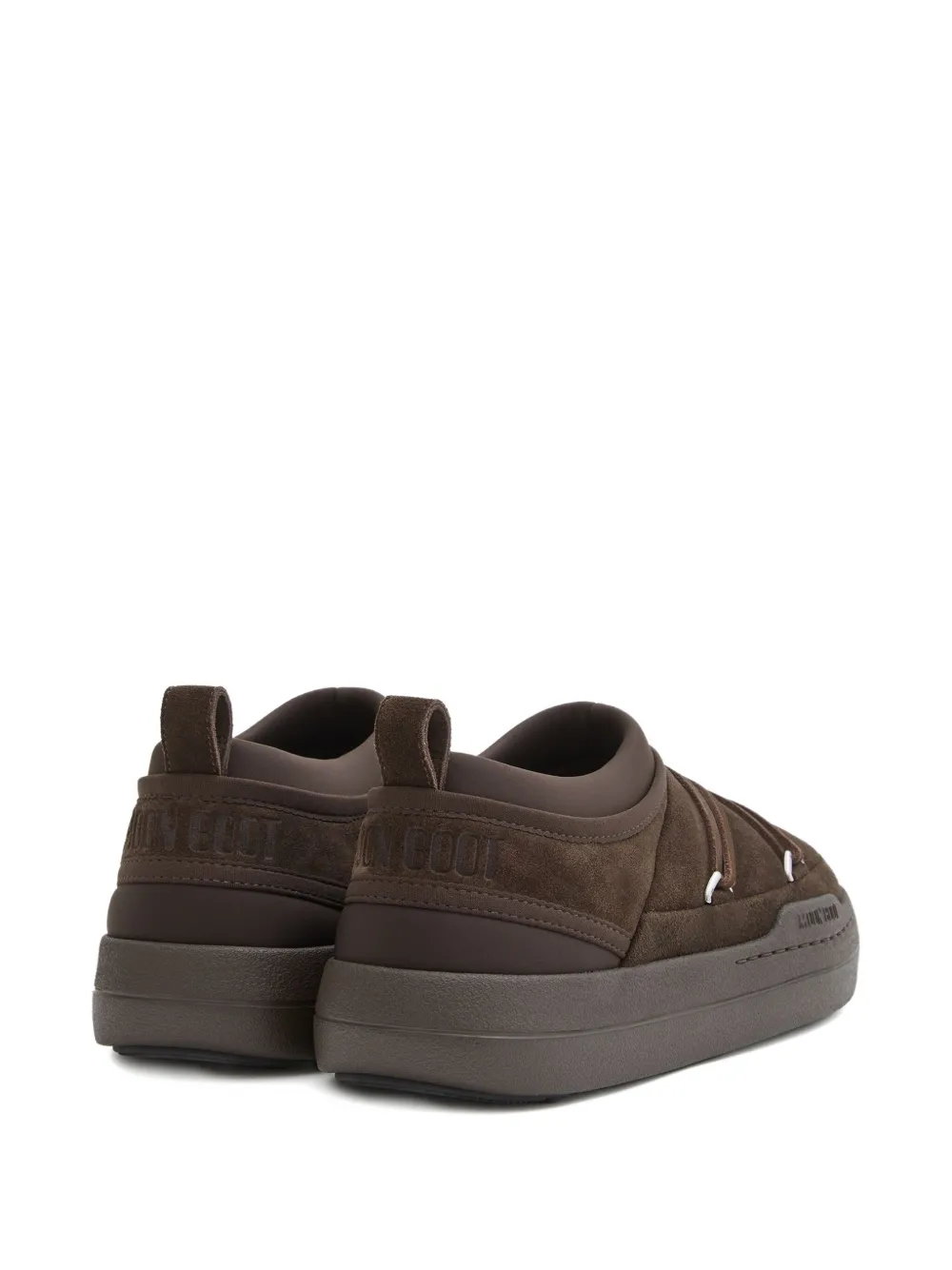 Moon Boot Brown Suede Mb Park Icon Slip Ons In Brown