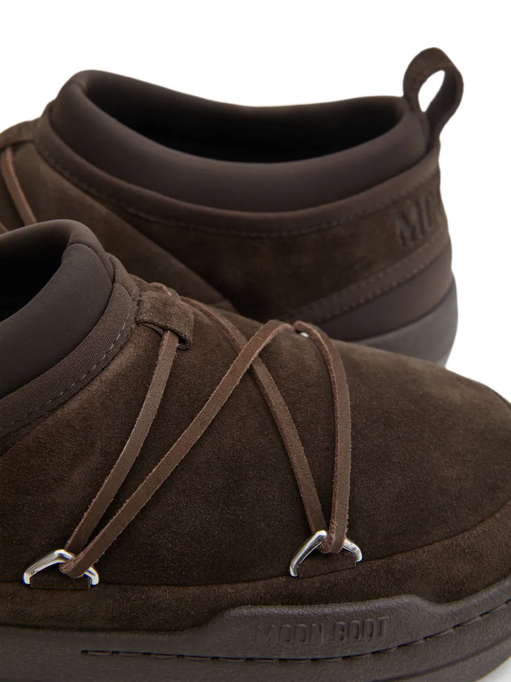 Moon Boot Brown Suede Mb Park Icon Slip Ons In Brown