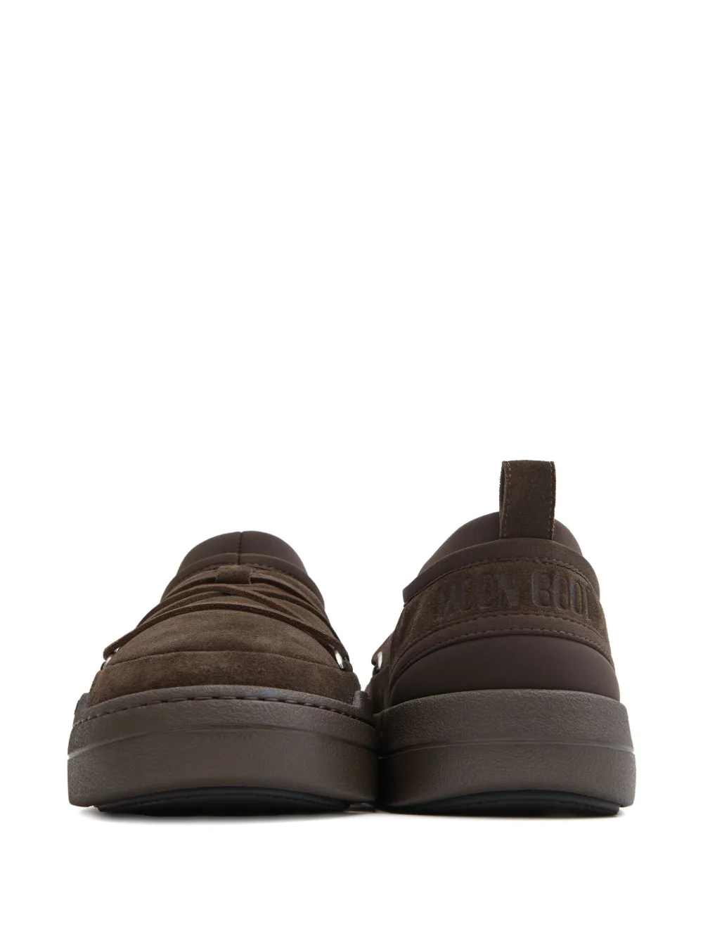 Moon Boot Brown Suede Mb Park Icon Slip Ons In Brown