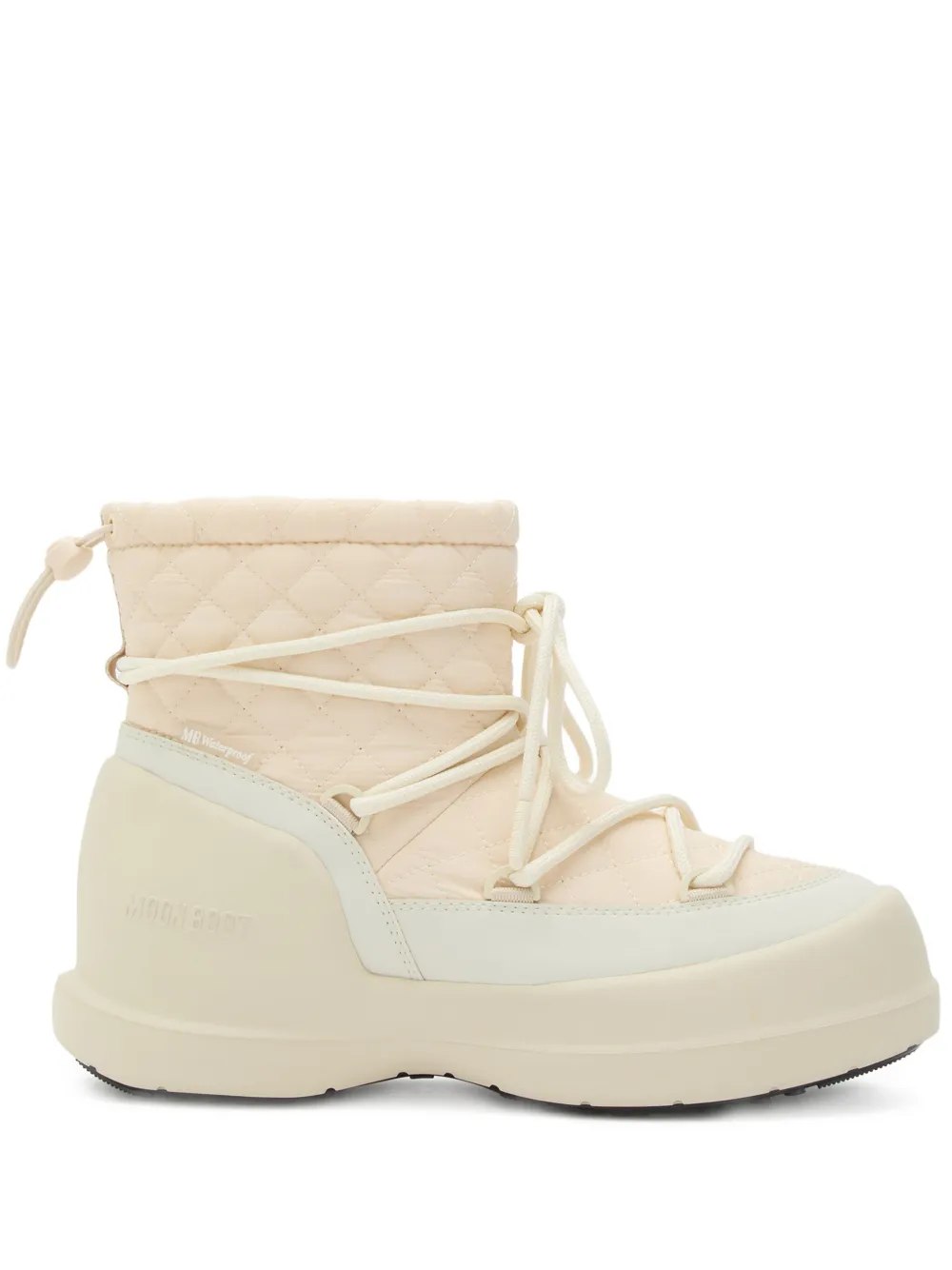 Moon Boot Mezzaluna Quilted Boots In Neutral