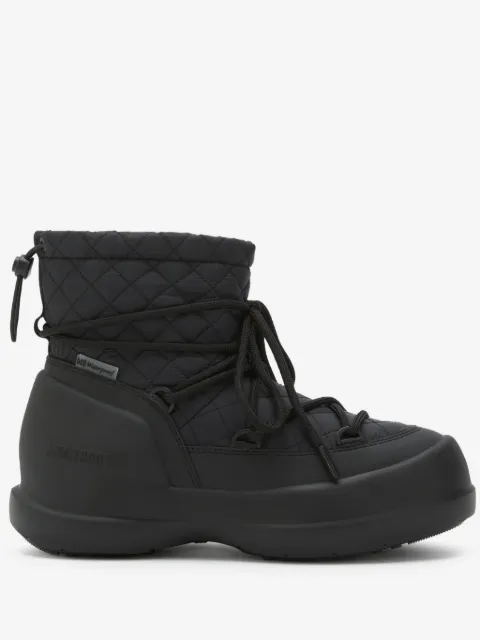 Moon Boot Mezzaluna mid black quilted boots