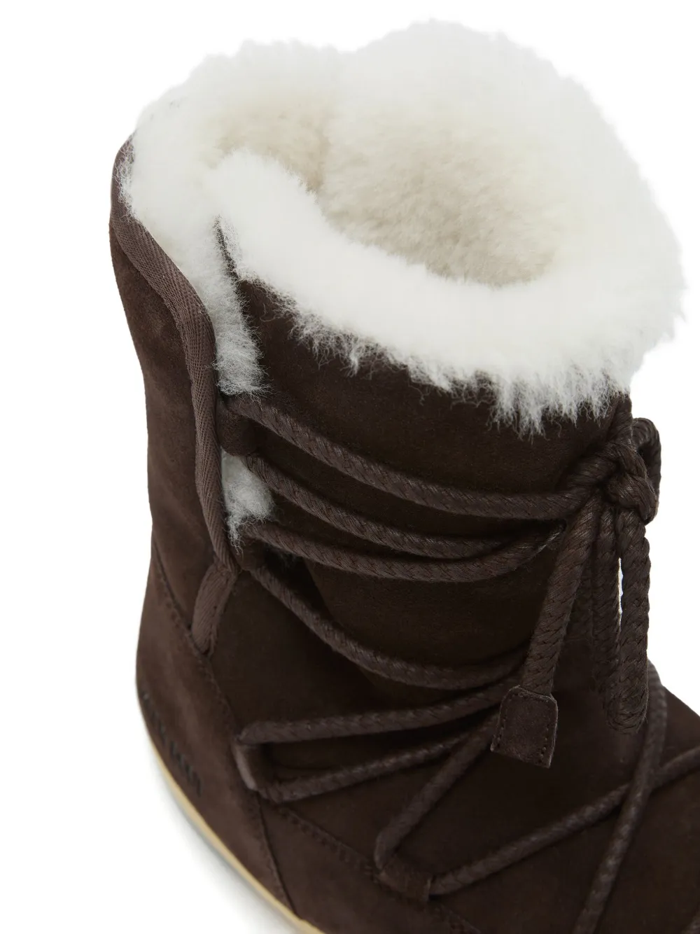 Moon Boot EVX lace-up shearling boots Brown