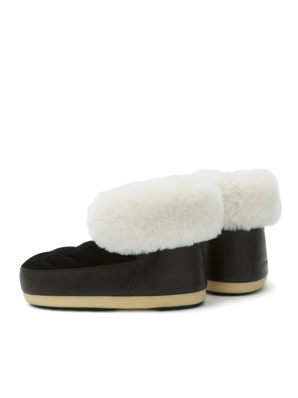 Moon Boot EVX quilted shearling boots Black
