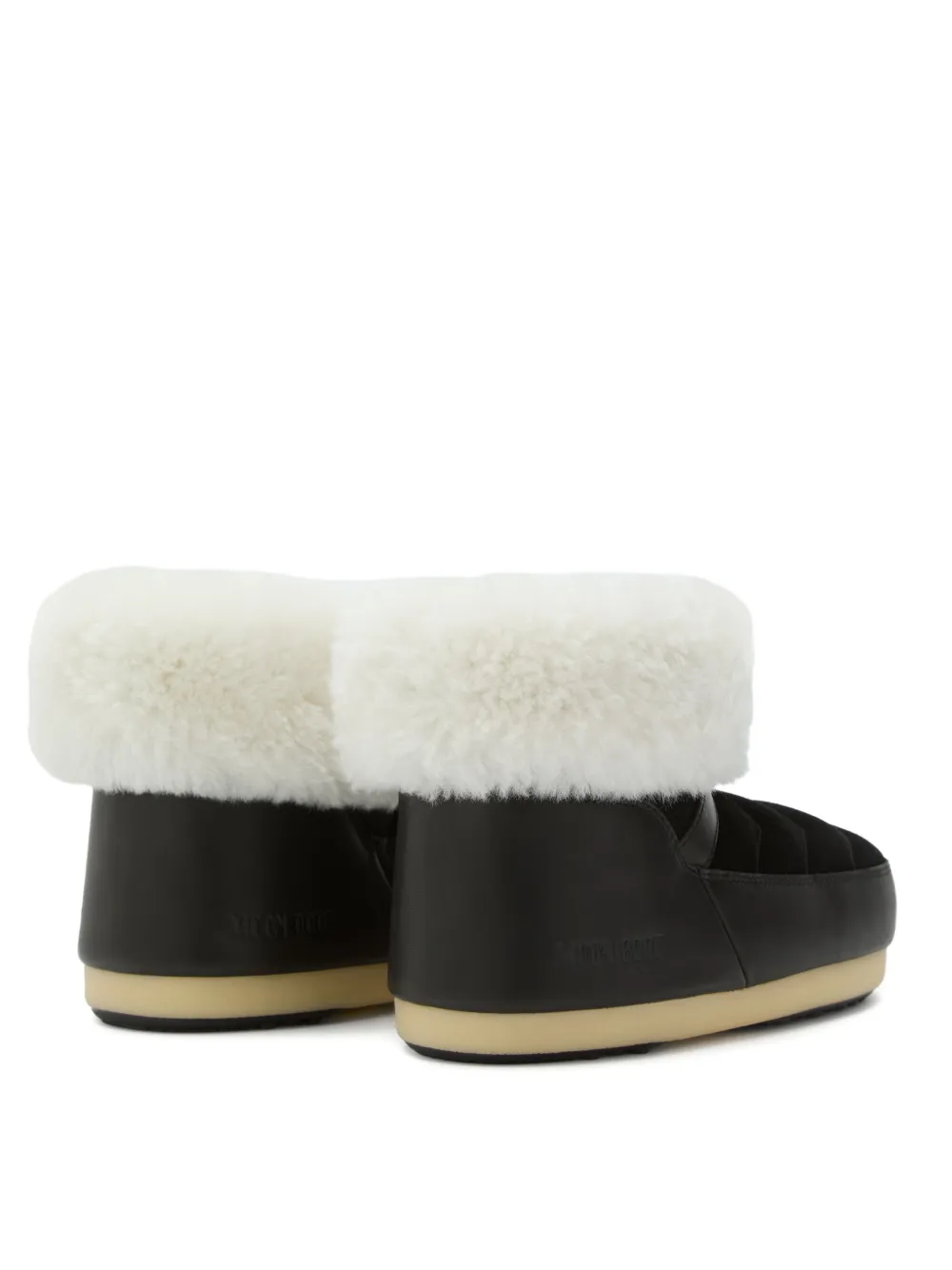 Moon Boot EVX quilted shearling boots Black