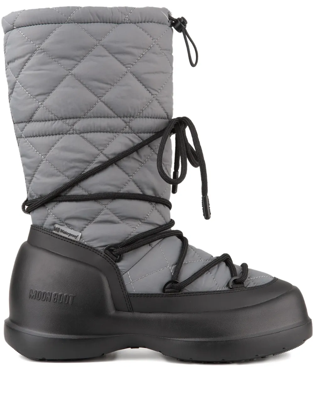 Moon Boot quilted rain boots Grey