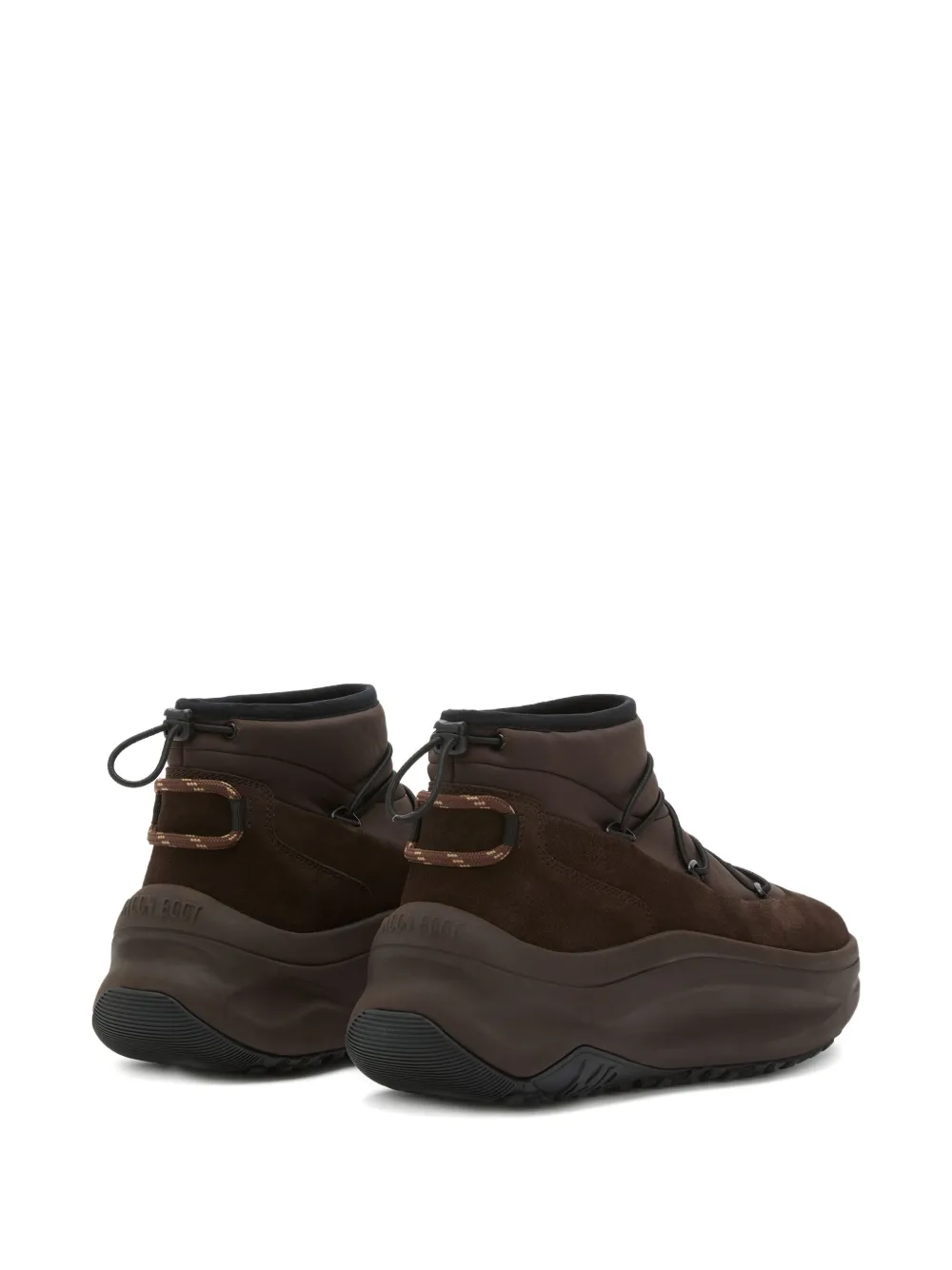 Moon Boot Lace-up Suede Sneakers In Brown