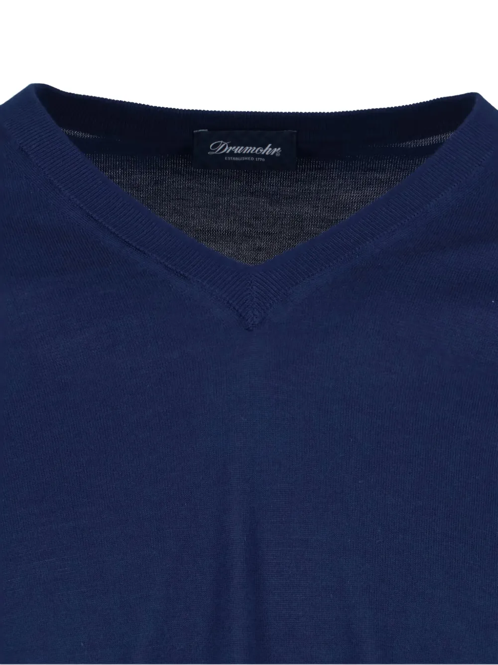 Drumohr V-neck long-sleeve sweater Blauw