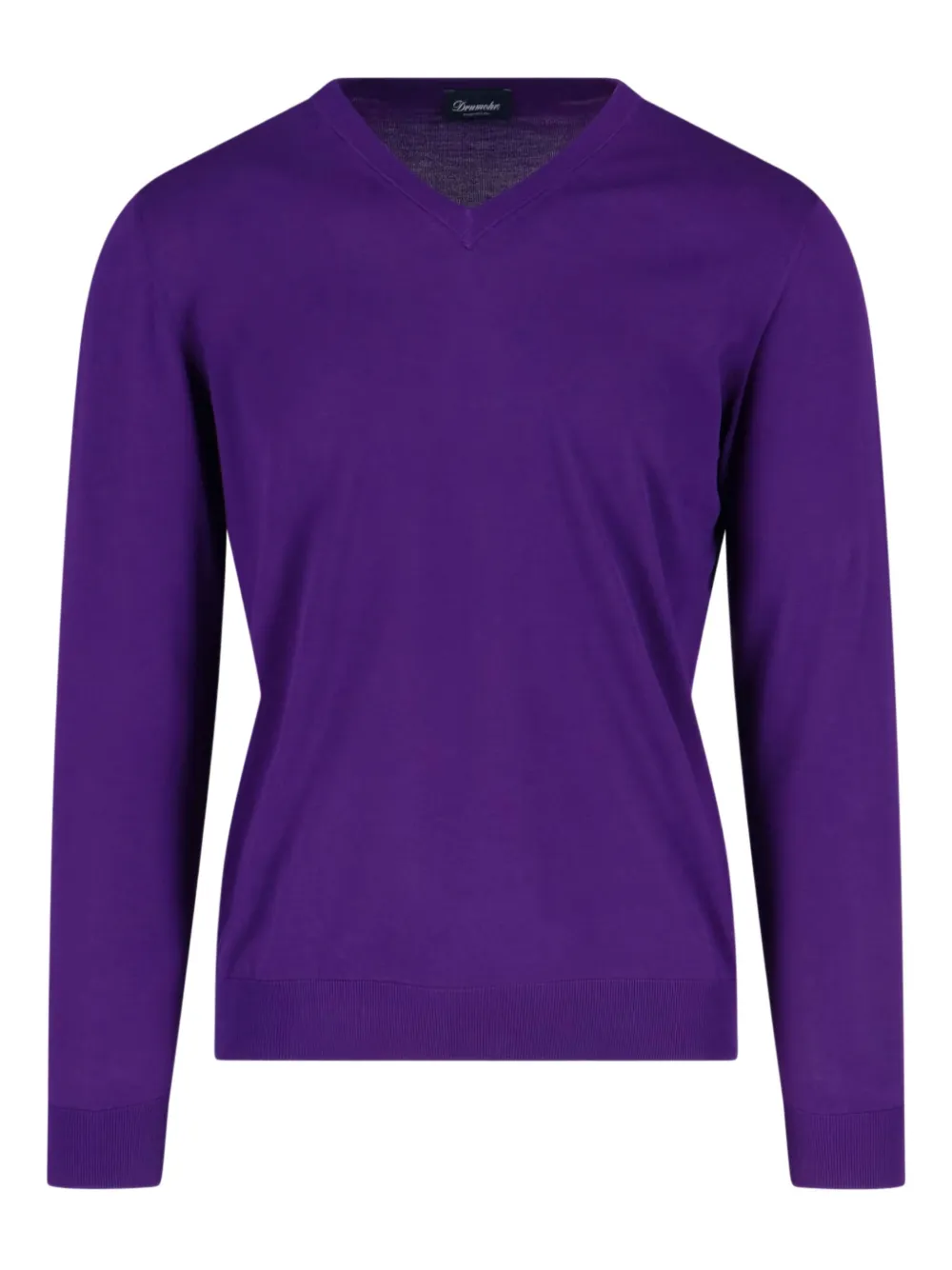 Drumohr v-neck long-sleeve T-shirt Paars