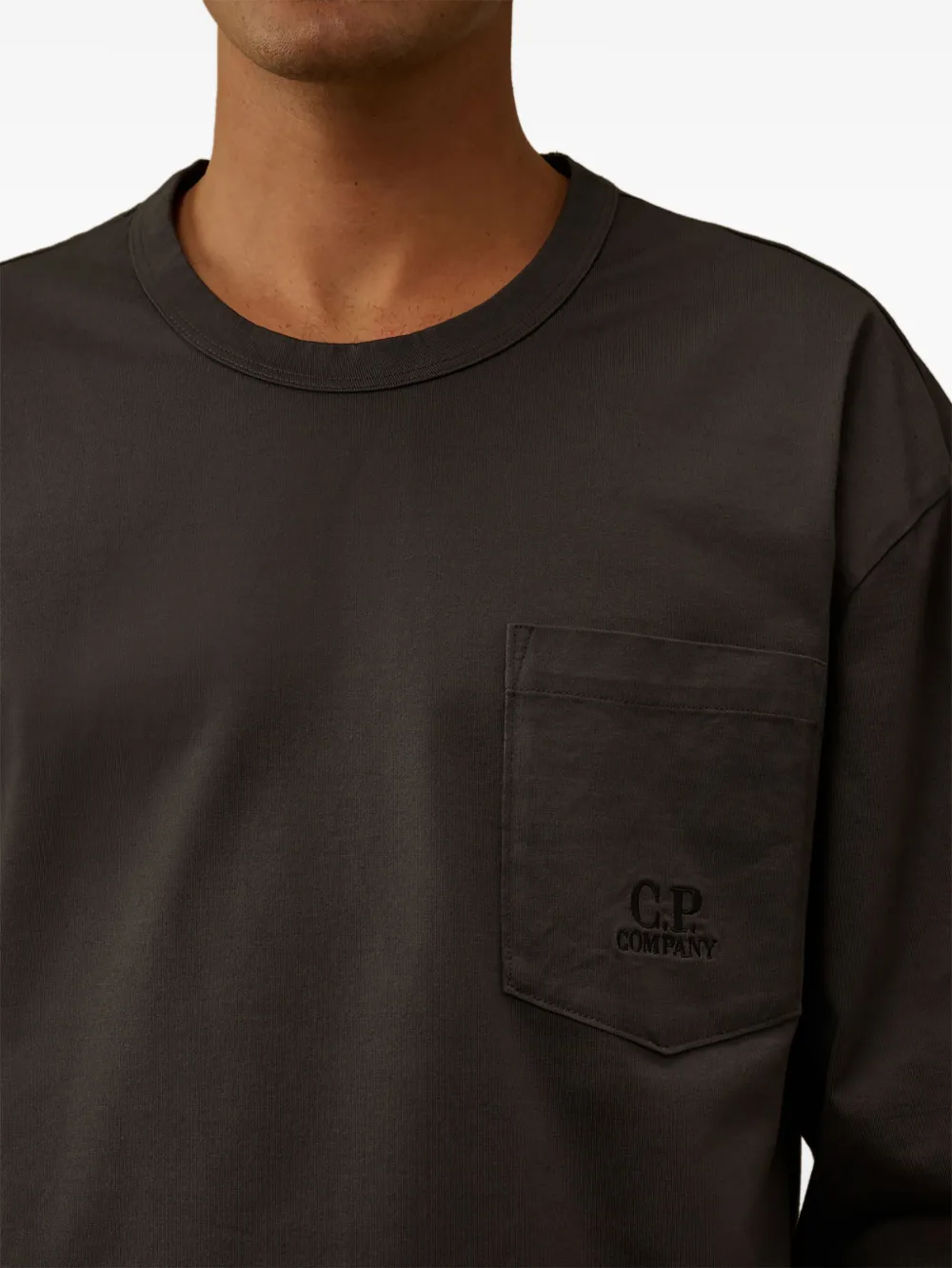 C.P. Company T-shirt met lange mouwen Grijs